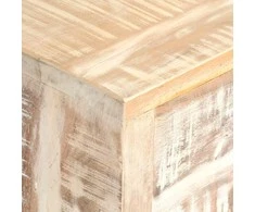 Šoninė spintelė, balta, 73x30x75cm, akacijos medienos masyvas