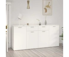 Šoninė spintelė, baltos spalvos, 160x36x75cm, apdirbta mediena