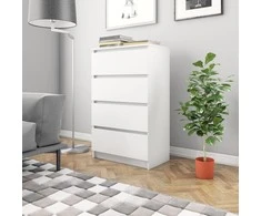 Šoninė spintelė, baltos spalvos, 60x35x98,5 cm, mediena
