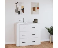 Šoninė spintelė, baltos spalvos, 80x33x70cm, apdirbta mediena