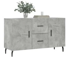 Šoninė spintelė, betono pilka, 100x36x60cm, apdirbta mediena