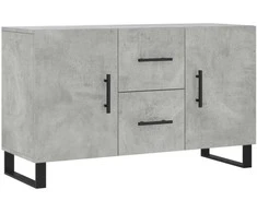 Šoninė spintelė, betono pilka, 100x36x60cm, apdirbta mediena