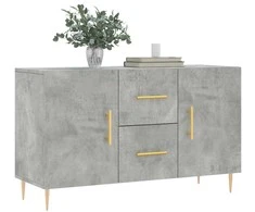 Šoninė spintelė, betono pilka, 100x36x60cm, apdirbta mediena