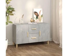 Šoninė spintelė, betono pilka, 100x36x60cm, apdirbta mediena