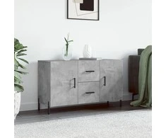 Šoninė spintelė, betono pilka, 100x36x60cm, apdirbta mediena