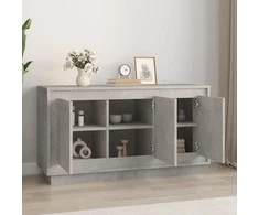 Šoninė spintelė, betono pilka, 102x35x55cm, apdirbta mediena