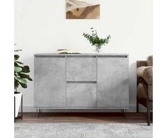 Šoninė spintelė, betono pilka, 104x35x70cm, apdirbta mediena
