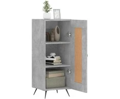 Šoninė spintelė, betono pilka, 34,5x34x90cm, apdirbta mediena