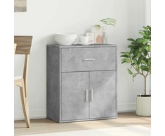 Šoninė spintelė, betono pilka, 60x31x70cm, apdirbta mediena