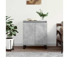 Šoninė spintelė, betono pilka, 60x35x70cm, apdirbta mediena