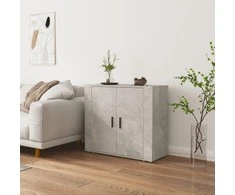 Šoninė spintelė, betono pilka, 80x33x70cm, apdirbta mediena