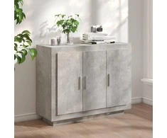 Šoninė spintelė, betono pilka, 92x35x75cm, apdirbta mediena