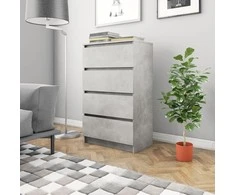 Šoninė spintelė, betono pilkos spalvos, 60x35x98,5 cm, mediena