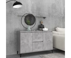 Šoninė spintelė, betono pilka, 104x35x70cm, apdirbta mediena