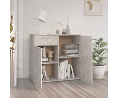 Šoninė spintelė, betono pilkos spalvos, 80x36x75cm, MDP