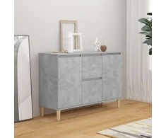 Šoninė spintelė, betono pilka, 101x35x70cm, apdirbta mediena