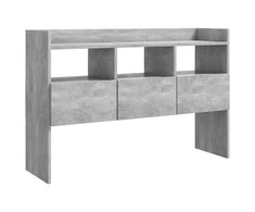 Šoninė spintelė, betono pilka, 105x30x70cm, apdirbta mediena
