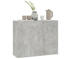 Šoninė spintelė, betono pilka, 88x30x70cm, apdirbta mediena