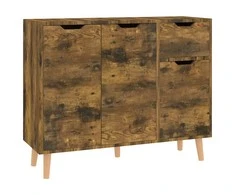 Šoninė spintelė, dūminė ąžuolo, 90x30x72cm, apdirbta mediena