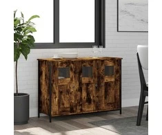 Šoninė spintelė, dūminio ąžuolo, 100x35x70cm, apdirbta mediena