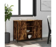 Šoninė spintelė, dūminio ąžuolo, 100x35x70cm, apdirbta mediena