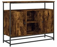 Šoninė spintelė, dūminio ąžuolo, 100x35x80cm, apdirbta mediena