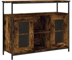 Šoninė spintelė, dūminio ąžuolo, 100x35x80cm, apdirbta mediena