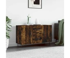 Šoninė spintelė, dūminio ąžuolo, 100x36x60cm, apdirbta mediena