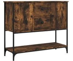 Šoninė spintelė, dūminio ąžuolo, 100x36x85cm, apdirbta mediena