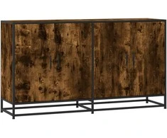 Šoninė spintelė, dūminio ąžuolo, 134x35x76cm, apdirbta mediena