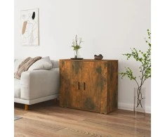 Šoninė spintelė, dūminio ąžuolo, 80x33x70cm, apdirbta mediena