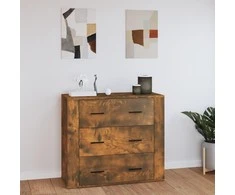 Šoninė spintelė, dūminio ąžuolo, 80x33x70cm, apdirbta mediena