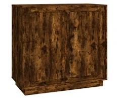 Šoninė spintelė, dūminio ąžuolo, 80x34x75cm, apdirbta mediena