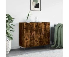 Šoninė spintelė, dūminio ąžuolo, 90x34x80cm, apdirbta mediena