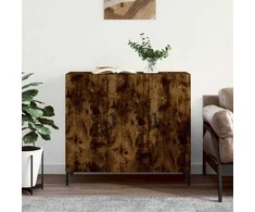 Šoninė spintelė, dūminio ąžuolo, 90x34x80cm, apdirbta mediena