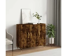 Šoninė spintelė, dūminio ąžuolo, 90x34x80cm, apdirbta mediena
