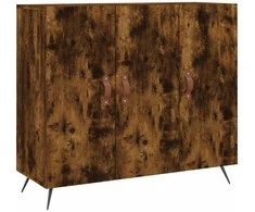 Šoninė spintelė, dūminio ąžuolo, 90x34x80cm, apdirbta mediena