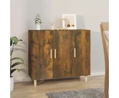 Šoninė spintelė, dūminio ąžuolo, 90x34x80cm, apdirbta mediena