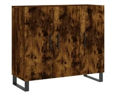 Šoninė spintelė, dūminio ąžuolo, 90x34x80cm, apdirbta mediena