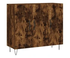Šoninė spintelė, dūminio ąžuolo, 90x34x80cm, apdirbta mediena