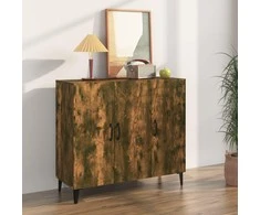 Šoninė spintelė, dūminio ąžuolo, 90x34x80cm, apdirbta mediena