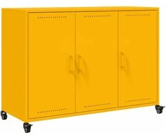 Šoninė spintelė, garstyčių geltona, 100,5x39x72cm, plienas