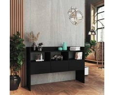 Šoninė spintelė, juodos spalvos, 105x30x70cm, apdirbta mediena