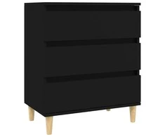 Šoninė spintelė, juodos spalvos, 60x35x70cm, apdirbta mediena