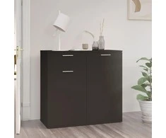Šoninė spintelė, juodos spalvos, 80x36x75cm, MDP