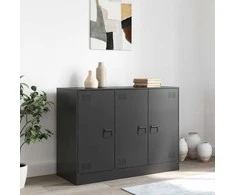 Šoninė spintelė, juodos spalvos, 99x39x73cm, plienas