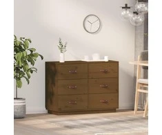 Šoninė spintelė, medaus ruda, 100x40x75cm, pušies masyvas