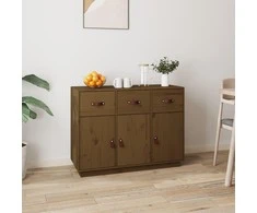 Šoninė spintelė, medaus ruda, 100x40x75cm, pušies masyvas