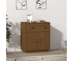 Šoninė spintelė, medaus ruda, 65,5x40x75cm, pušies masyvas