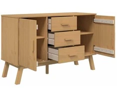 Šoninė spintelė OLDEN, ruda, 114x43x73,5cm, pušies masyvas